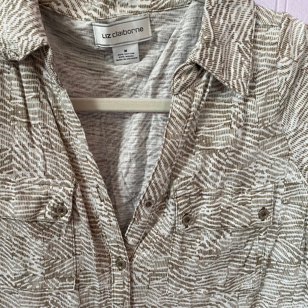 Patterned Button Down Blouse - image 2
